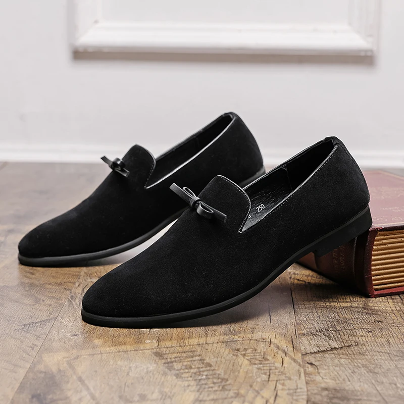 Big Size 38-48 Men Loafers  Butterfly-knot Fashion Casual Sh