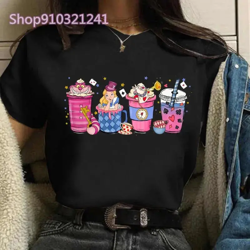 Женская футболка с принтом Алиса в стране чудес