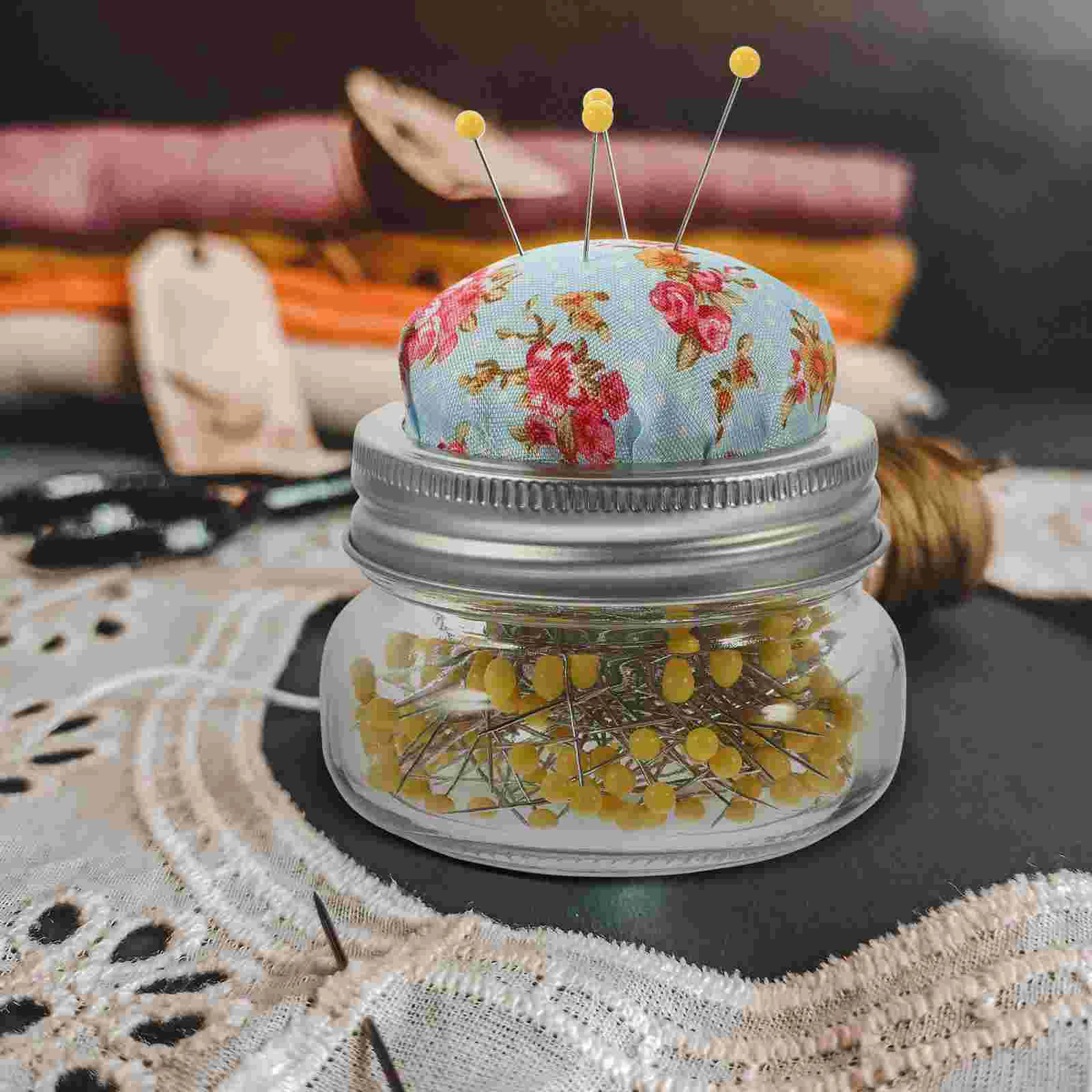 

Diy Crafts Sewing Box Pin Holder Quilting 7.5X7.5CM DIY Crafts Head Plastic Needle Case With Cushion Ball