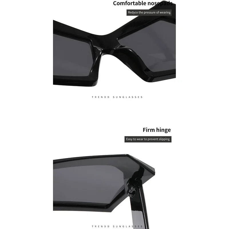 Большие женские солнцезащитные очки OVOYAN кошачий глаз забавные ретро-очки для