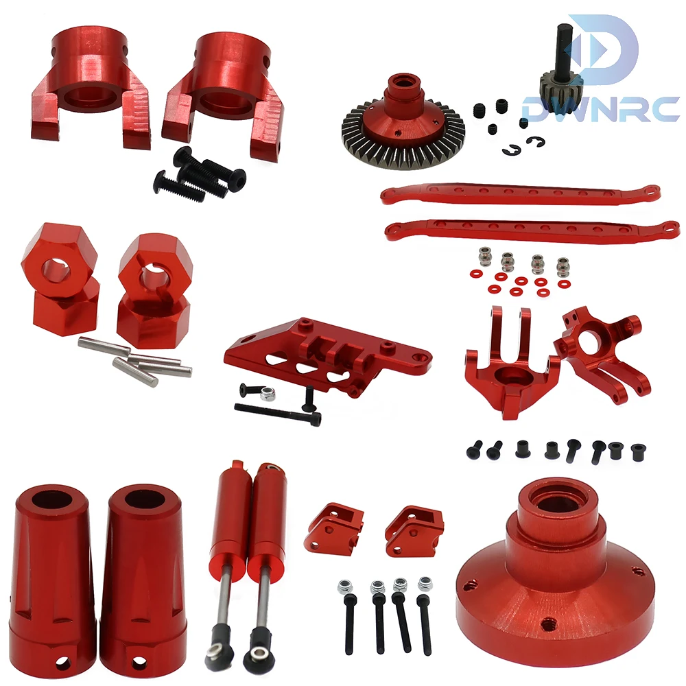 

DWNRC Steering Cup Rear Straight Axle Differential Gear Tie Rods Drive Shafts Shocks For AXIAL Jeep Wrangler Spectre AX90056