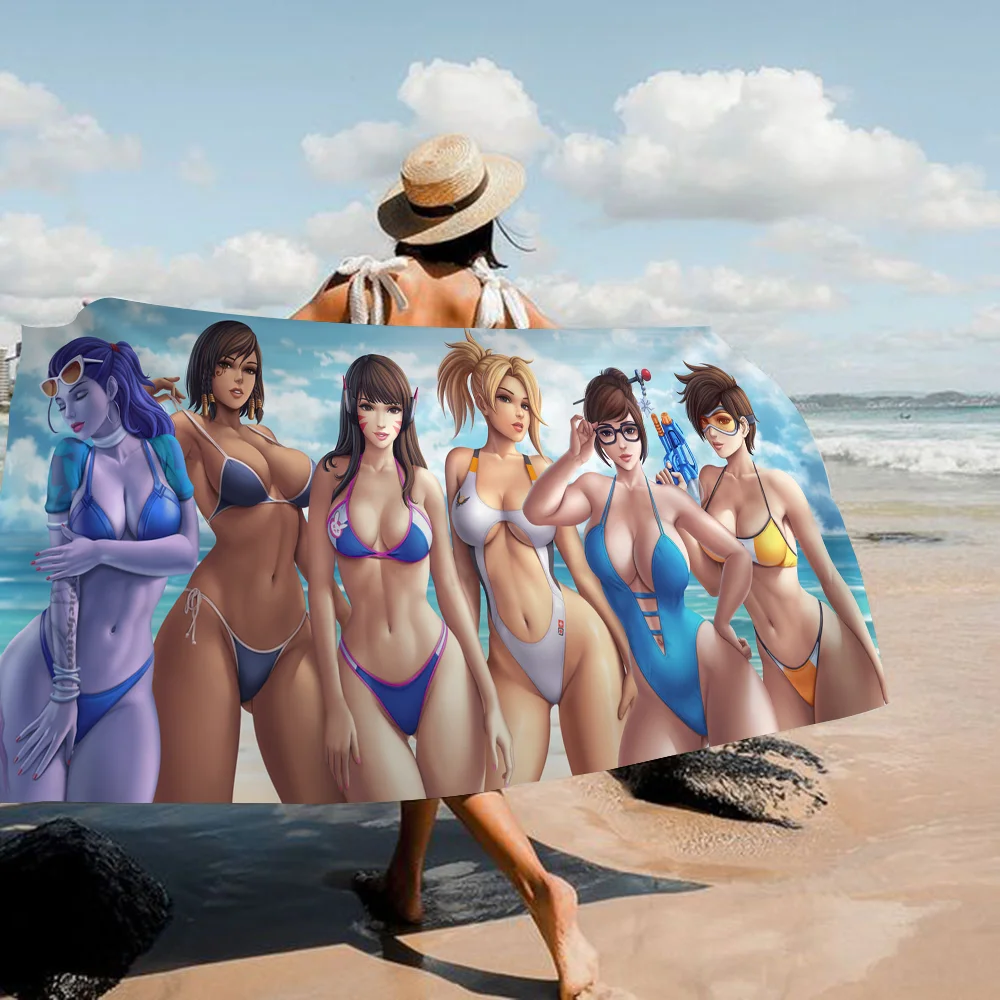 O-Overclock Ow Быстросохнущее Пляжное Полотенце Из Микрофибры Мягкое Впитывающее