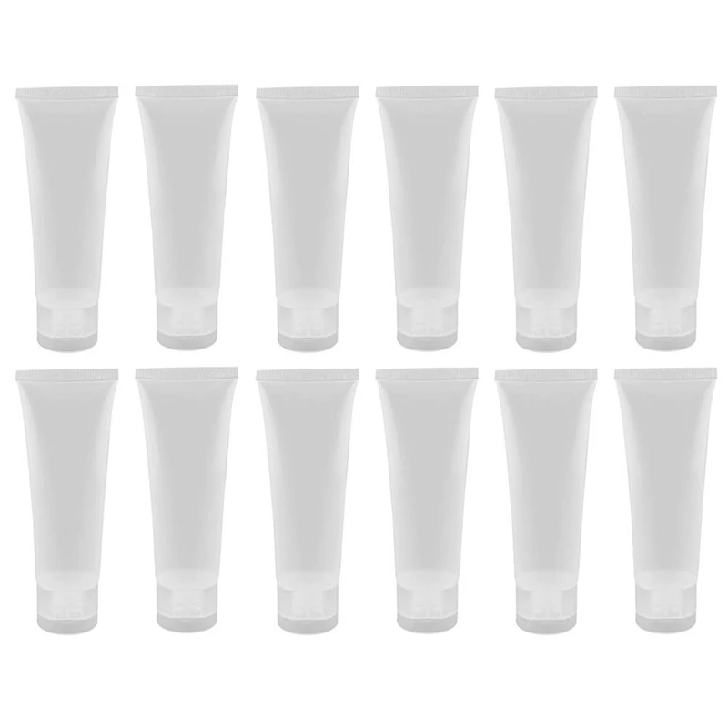 

100Ml Empty Portable Refillable Clear Soft Tubes Bottles with Flip Cover Makeup Sample Travel Packing Container Holder