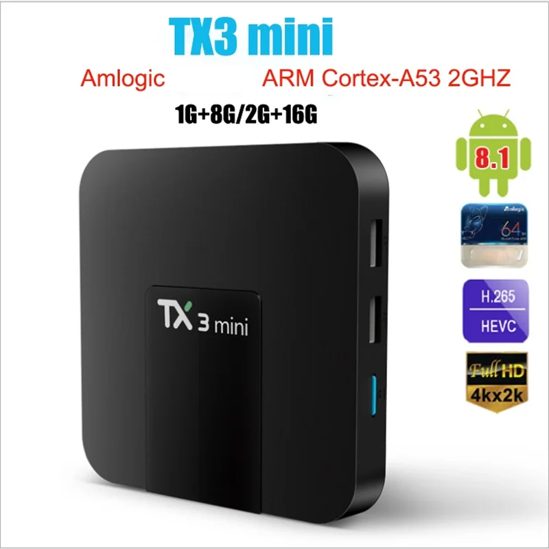 

TX3 Mini Smart TV Box Android 10.0 Amlogic H313 1G 8G 2G 16G 4K H.265 2.4G 5G Dual wifi Set Top Box Media player PK H95