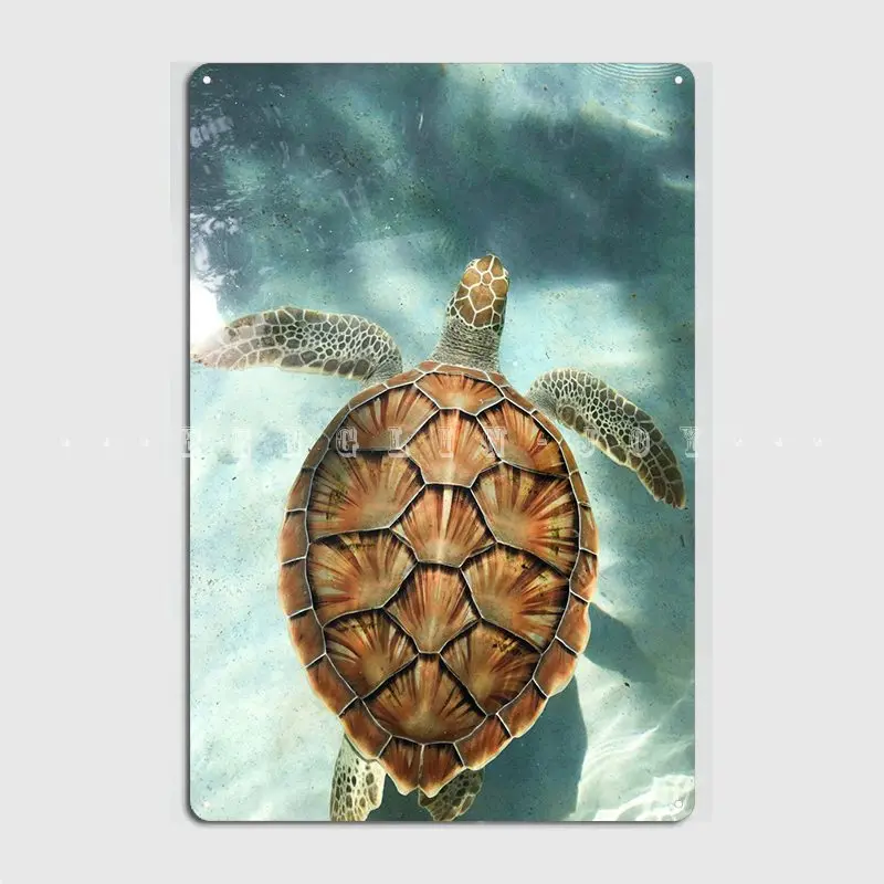 

Sea Turtles Poster Metal Plaque Wall Cave Club Bar Funny Plaques Tin Sign Poster