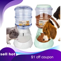 3 8l large capacity dog cat food dispenser automatic water bottle feeder bowl cat drinker feeding and drinking pet supplies