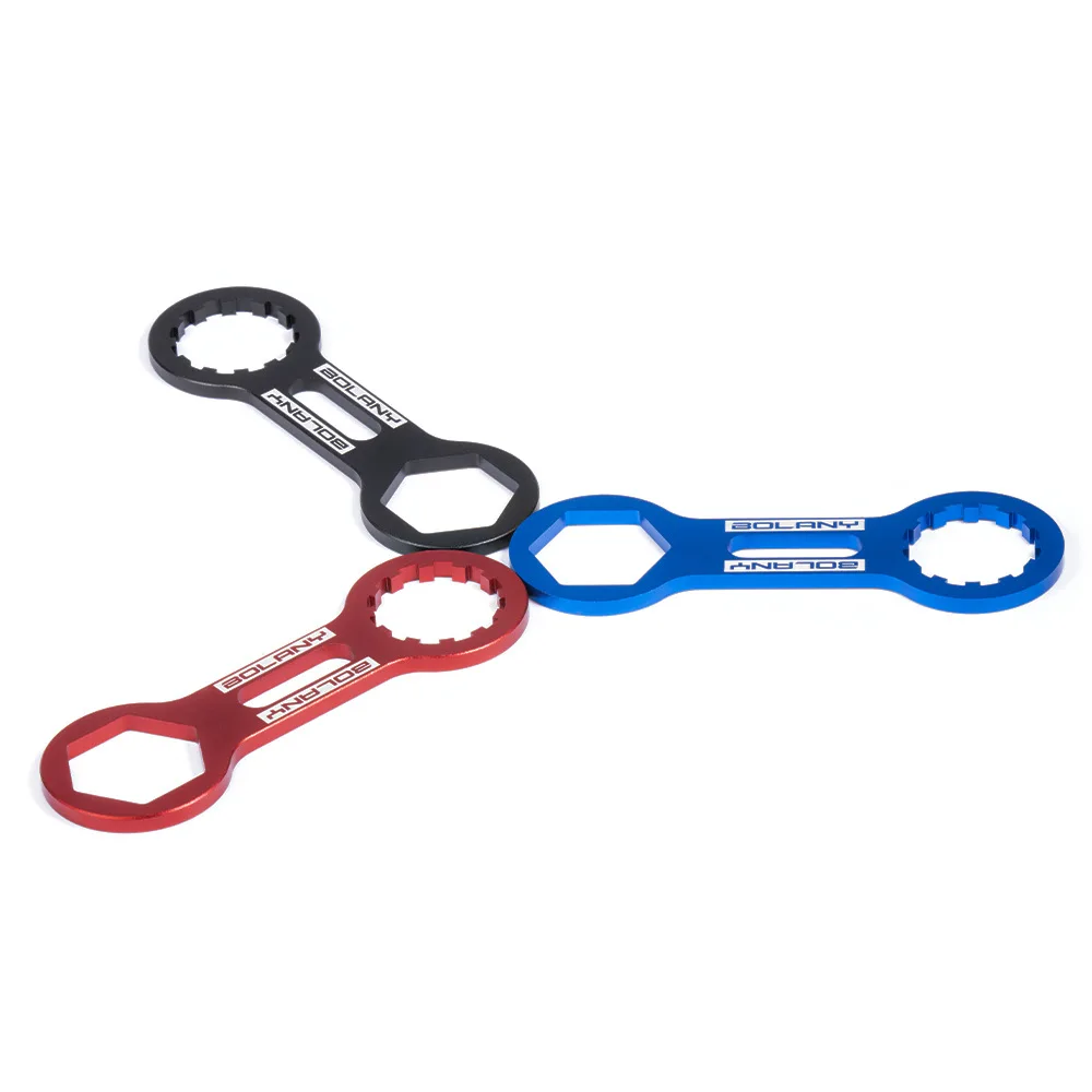 

26mm/12T MTB Bike Fork Wrench Spanner Disassembly Bike Air Fork Wrench Black/red/blue/silver Wrench Bicycle Front Fork Wrench