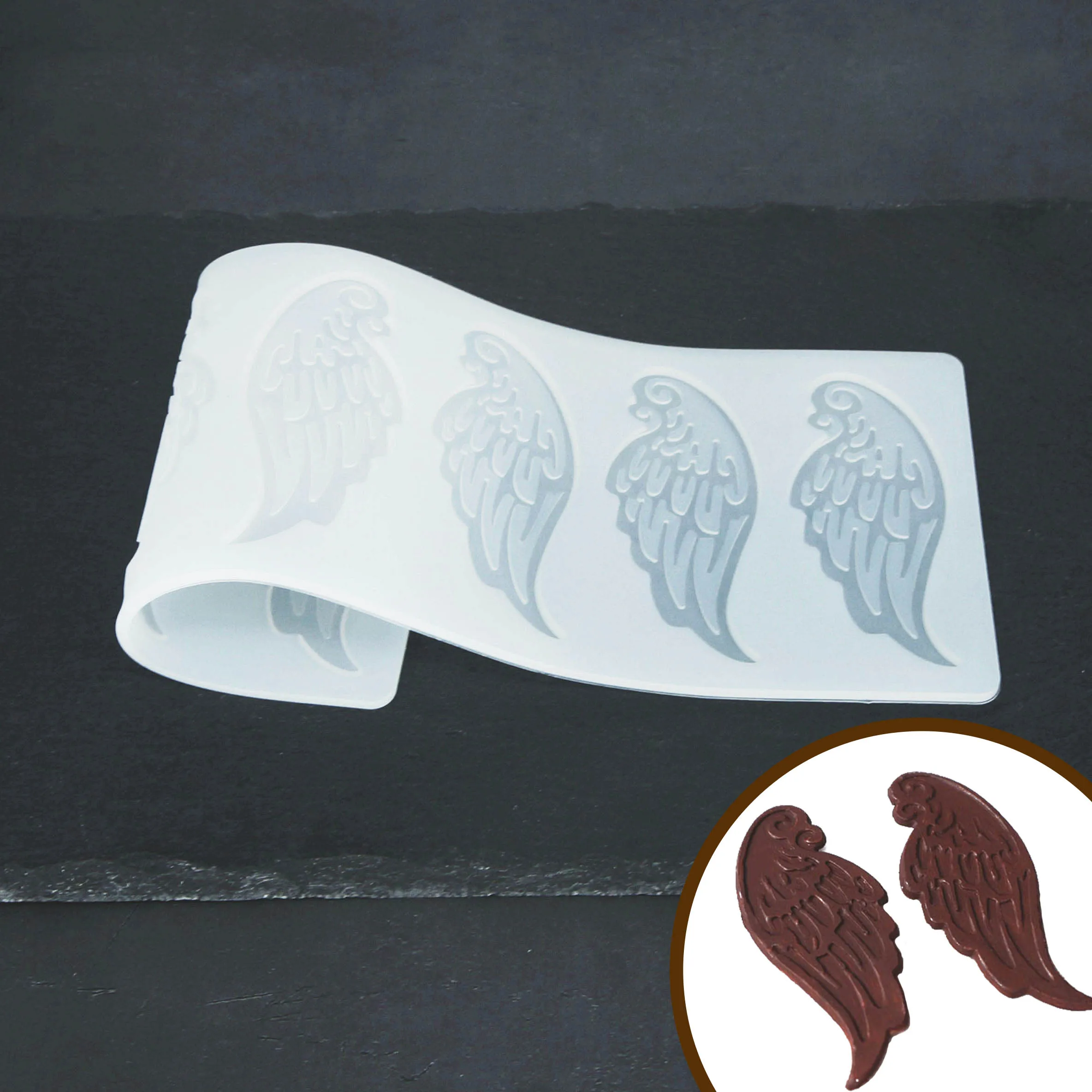 

Wings Shape DIY Baking Decorating Tools Chocolate Stencil Mold Chocolate Transfer Sheet Silicone Mould Baking Tools