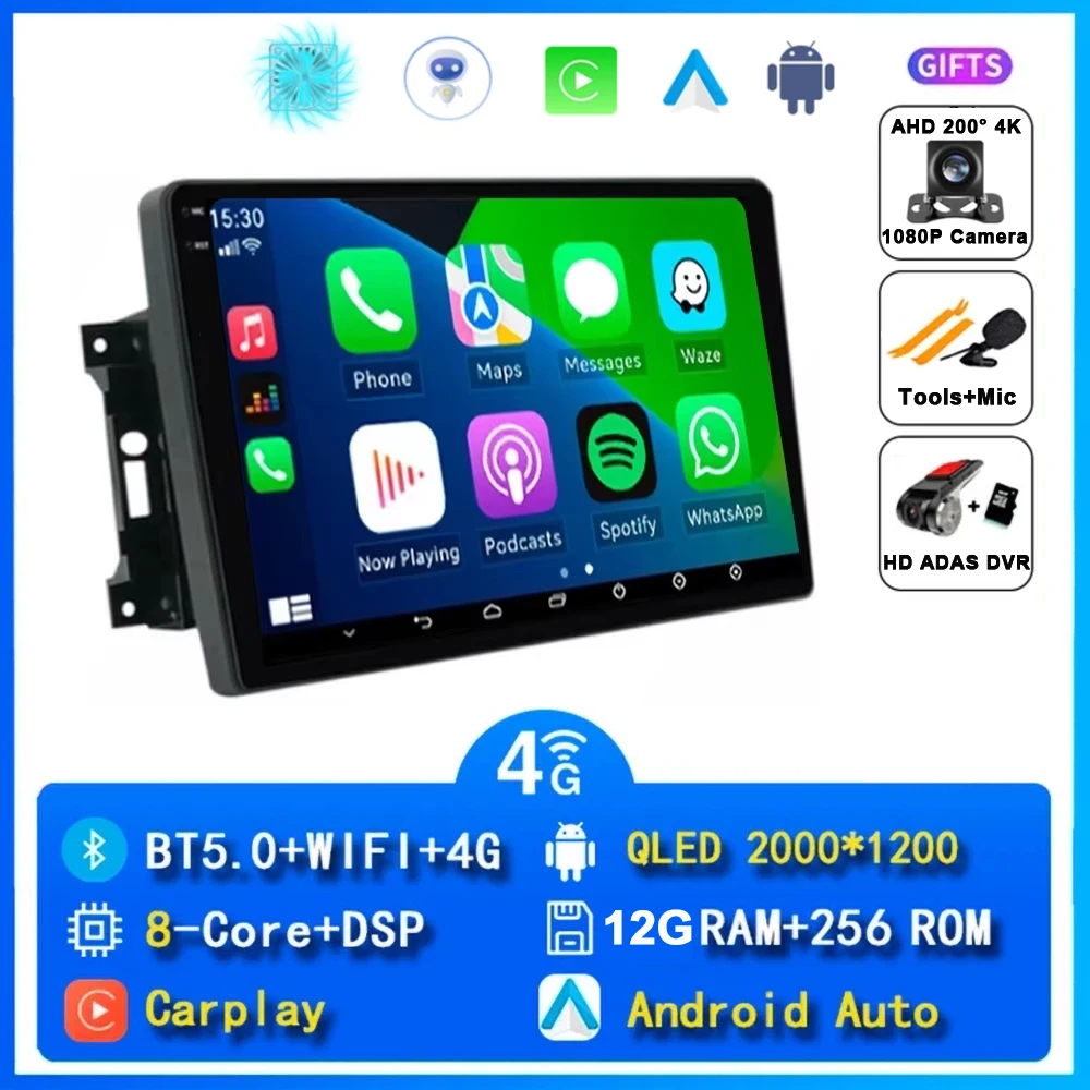 

Автомобильный радиоприемник Android 15 для Jeep Wrangler 3 JK 2007-2018 Стерео Мультимедийный видеоплеер GPS-навигация DSP Беспроводной Carplay