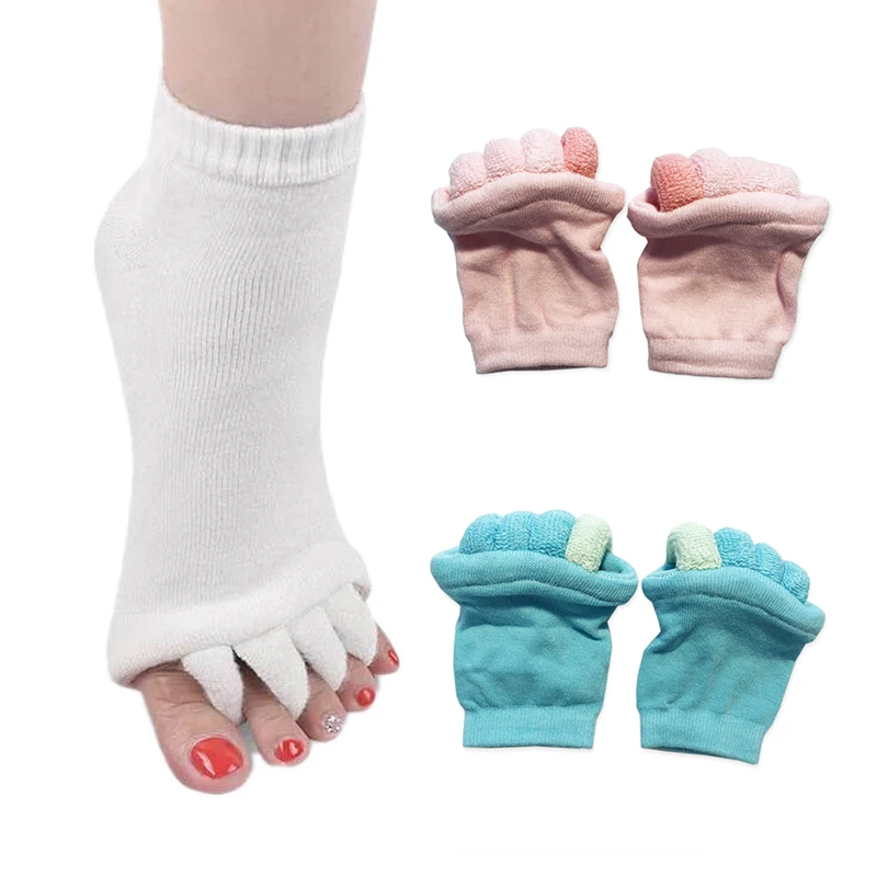 Professional Five Toe Yoga Socks Open Toe Breathable Anti-Slip Pilates Sock Women Fitness Toeless Half Toe Sock for Ballet Dance