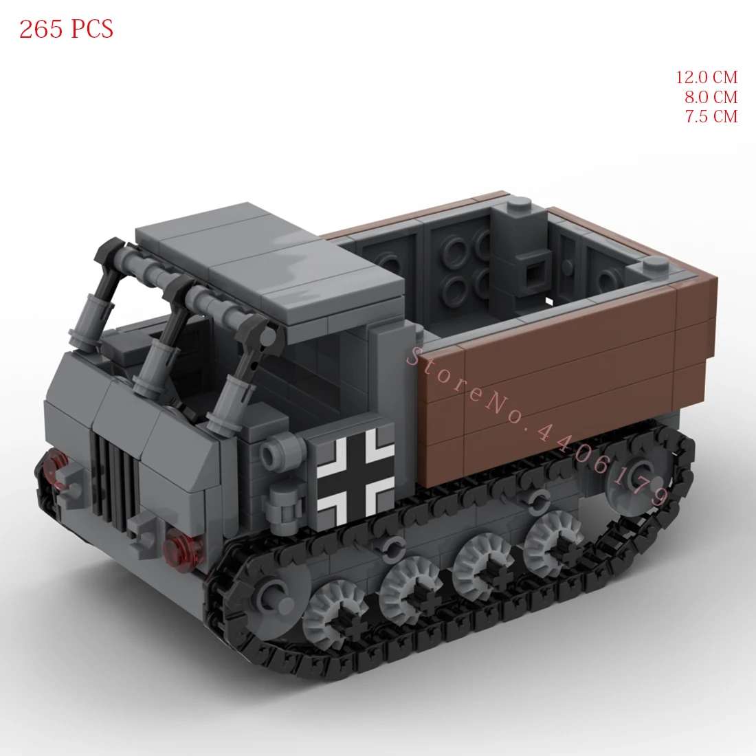 

hot military WW2 Germany army RSO Tractor East Line Blitz war vehicles weapons equipment bricks model Building Blocks toys gift