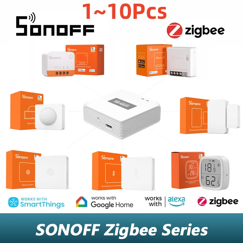 

1 ~ 10 шт. SONOFF Zigbee ZB мост/ZBMINIL2/ZBMINI/беспроводной переключатель/температура влажности/датчик движения/двери для Alexa Google Home