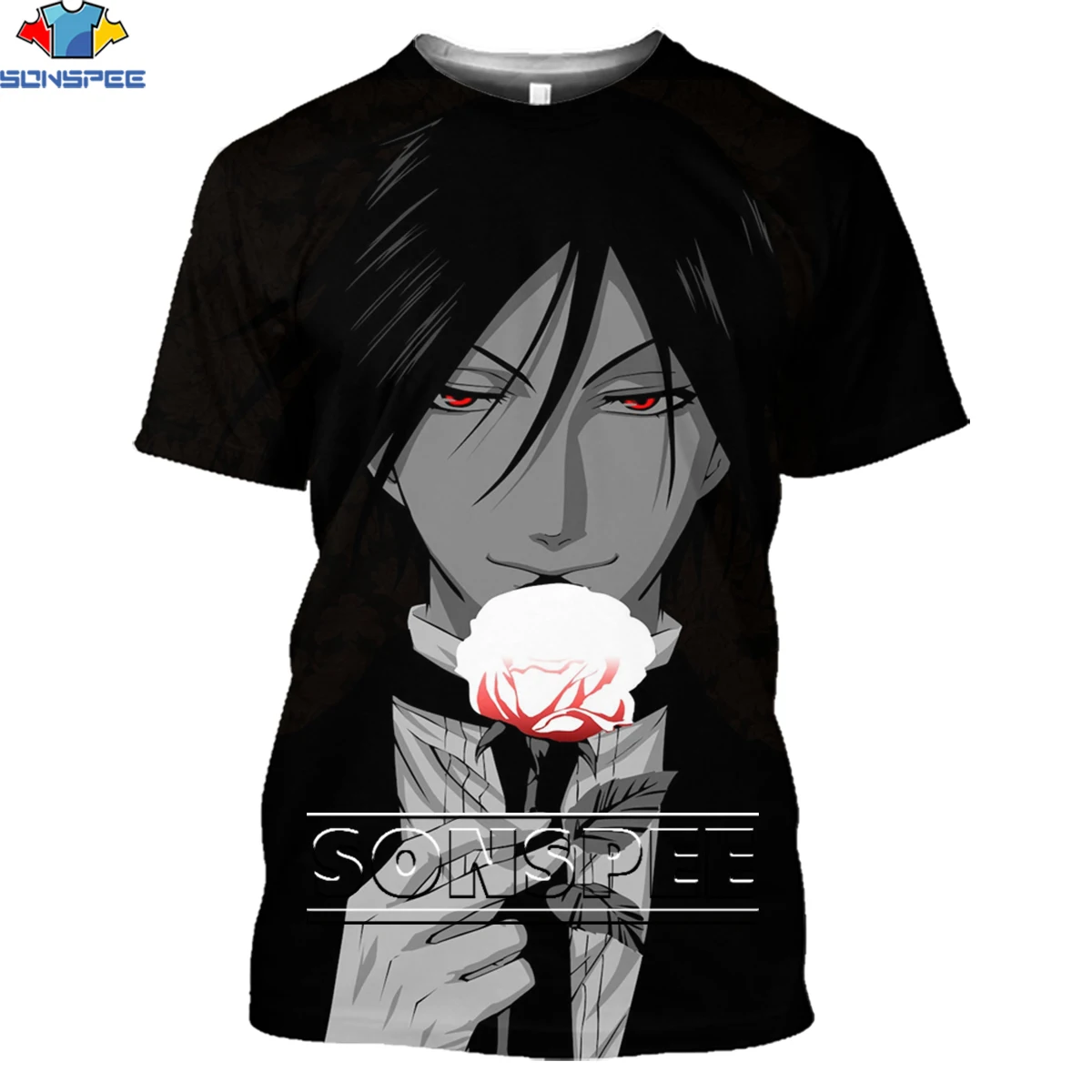 Новинка 3d-рубашка SONSPEE в стиле аниме Черный дворецкий мужская женская рубашка