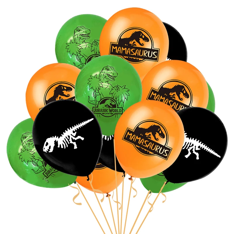 10Pcs Dinosaur Party Balloons for Boys Birthday Party Jurassic World Jungle Animal Latex Balls Decoration Baby Shower Kids Toy