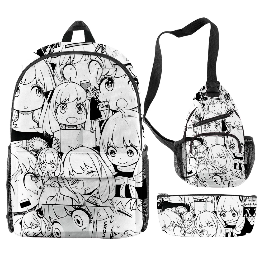 

3 шт./комплект, дорожный рюкзак с 3D-принтом для ноутбука