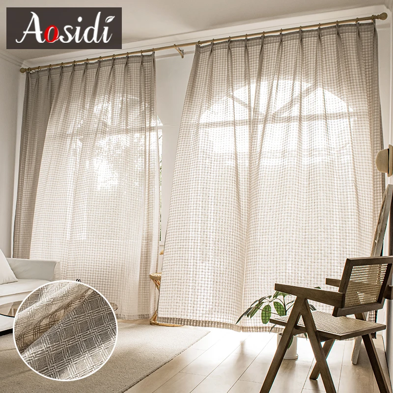 

Шторы AOSIDI из серой прозрачной вуали, занавески для спальни, окна, тюлевые занавески для гостиной, занавески для дверей прихожей, Индивидуальный размер