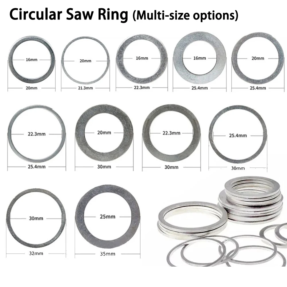 

16/20/22/25.4/30/32mm Circular Saw Blade Ring Reducting Ring Conversion Ring Cutting Disc Woodworking Tool Cutting Washer