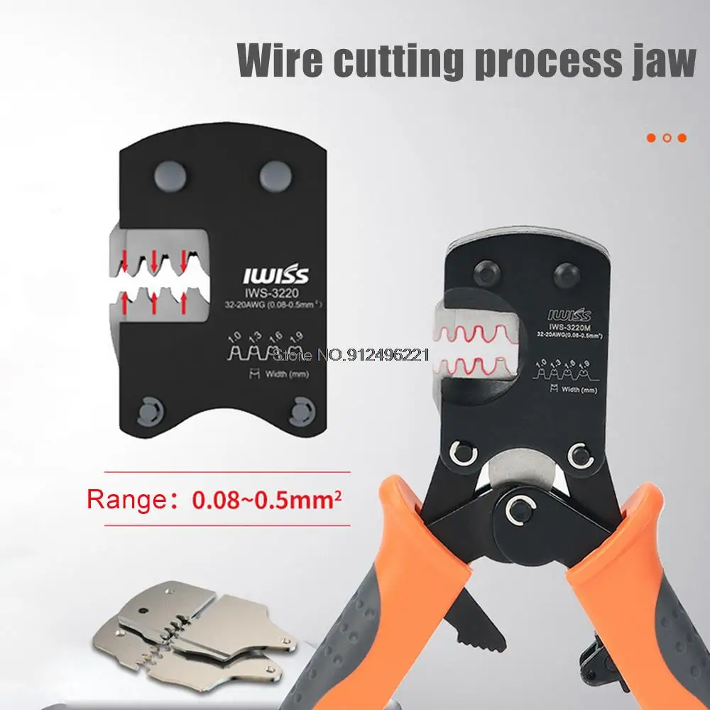 Щипцы для обжима с храповым механизмом 0 08-0 5 мм2 AWG32-20 Ручные щипцы штифтов узким