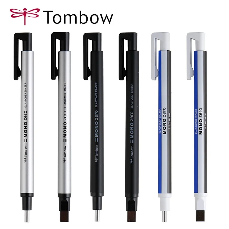Eraser Mechanical Rubber Refillable Pen Press Type ластик Japanese Stationery For Art Student Supplies