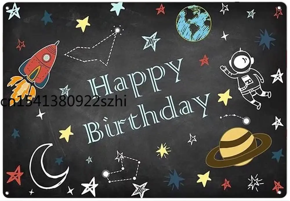 

Metal Sign Cosmic Adventure BirthdayMetal Tin Signs Wall Decor Funny Decor for Home Outdoor Pub Garden Kitchen Bar Room Garage
