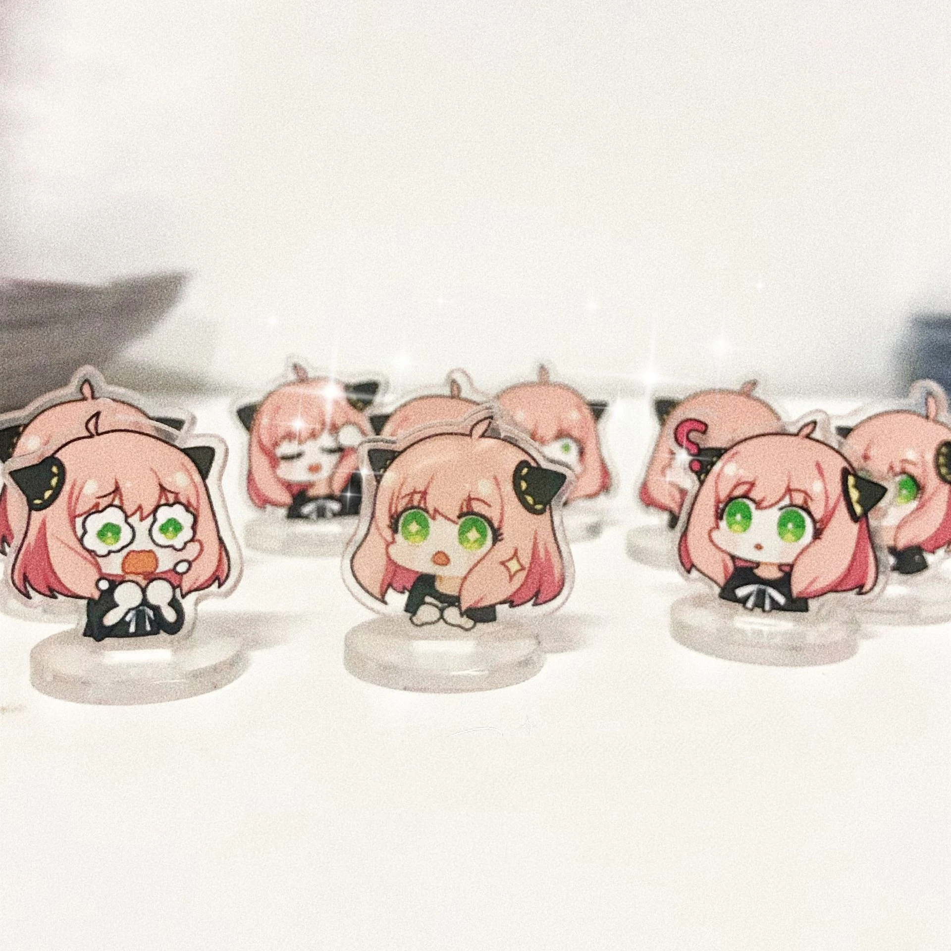

Japanese Anime SPY X FAMILY Cute Cartoon Figure Anya Forger Emoticon Acrylic Stands Model Standing Sign Toys Exquisite Desk Dec
