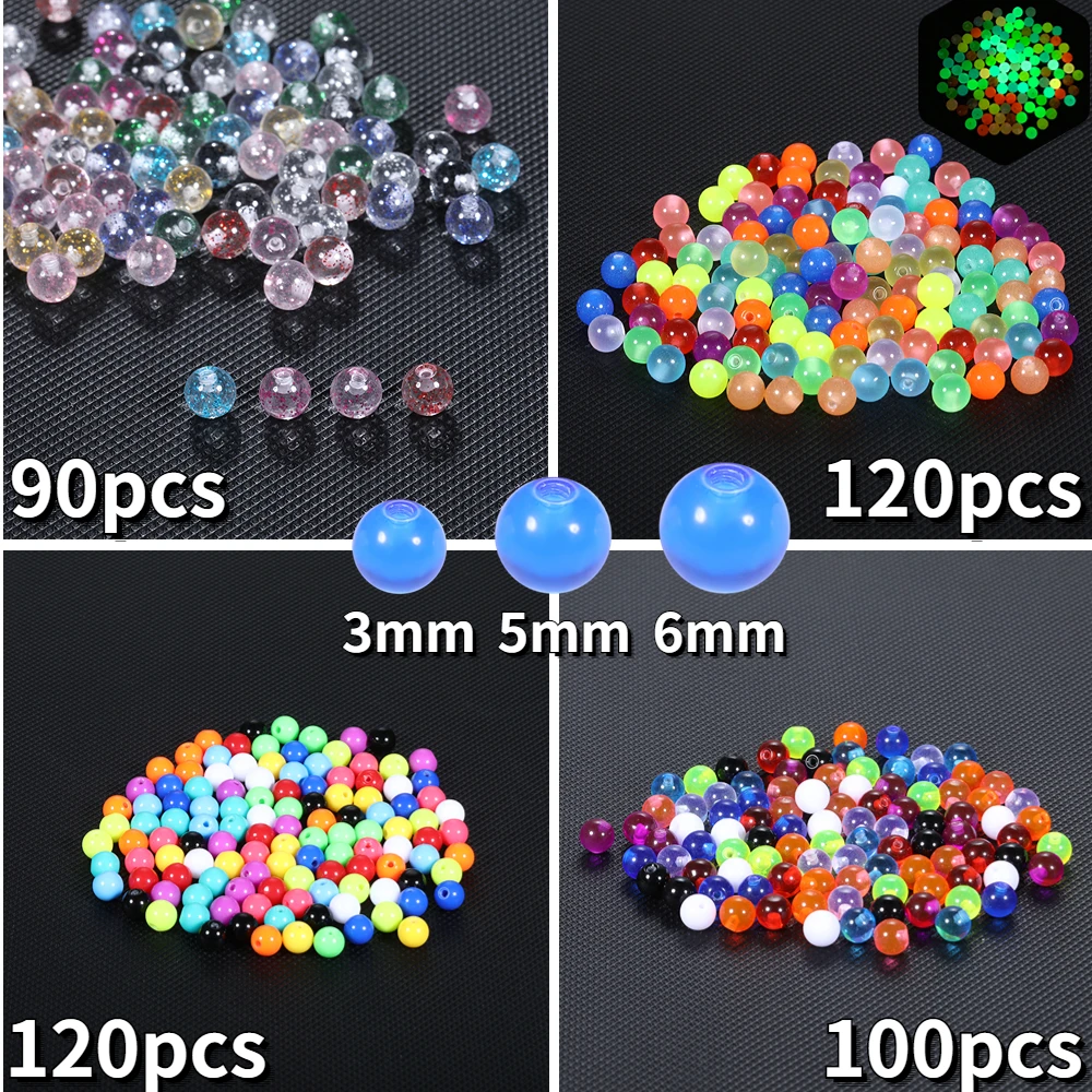 

90/100/120pcs Colorful Acrylic Replacement Ball 3mm 5mm 6mm Tongue Barbell Lip Ring Ear Belly Eyebrow Piercing Ball Body Jewelry