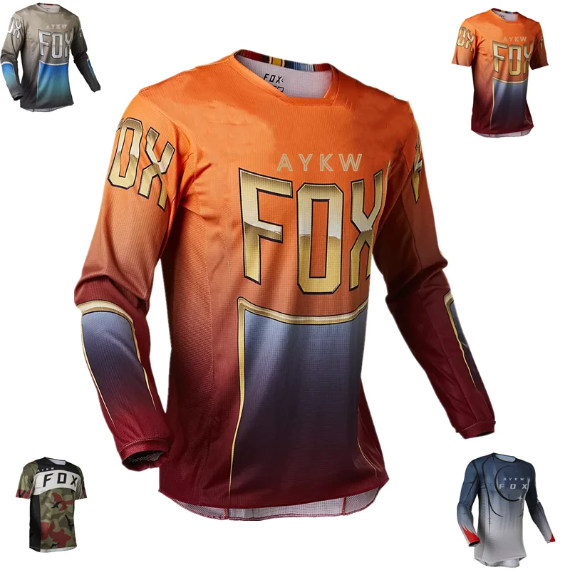 

2022 iCycling Джерси с длинным рукавом Джерси Велоспорт смешные мужские лисы горные рубашки велосипед Мотокросс горный велосипед велосипедные ш...