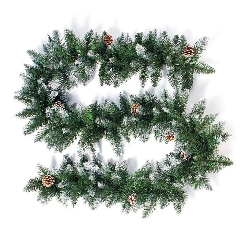 

270 см ротанговая тростниковая гирлянда для искусственной елки, декоративные конусы, сосновые конусы, подвесной камин, Рождественская елка, ...