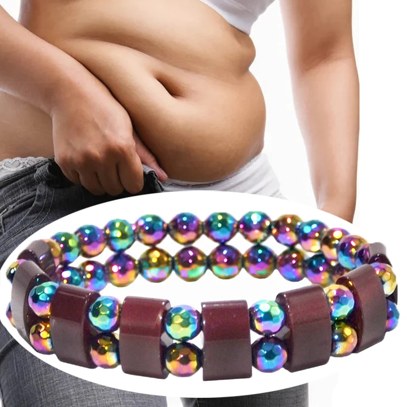 

Weight Loss Magnet Anklets for Women Men Colorful Stone Hematite Therapy Bracelets Anklet Pain Relief Slimming Health Jewelry