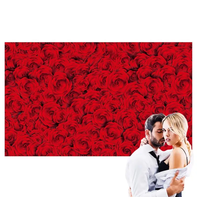 

Фон для свадебной фотосъемки с изображением красной розы