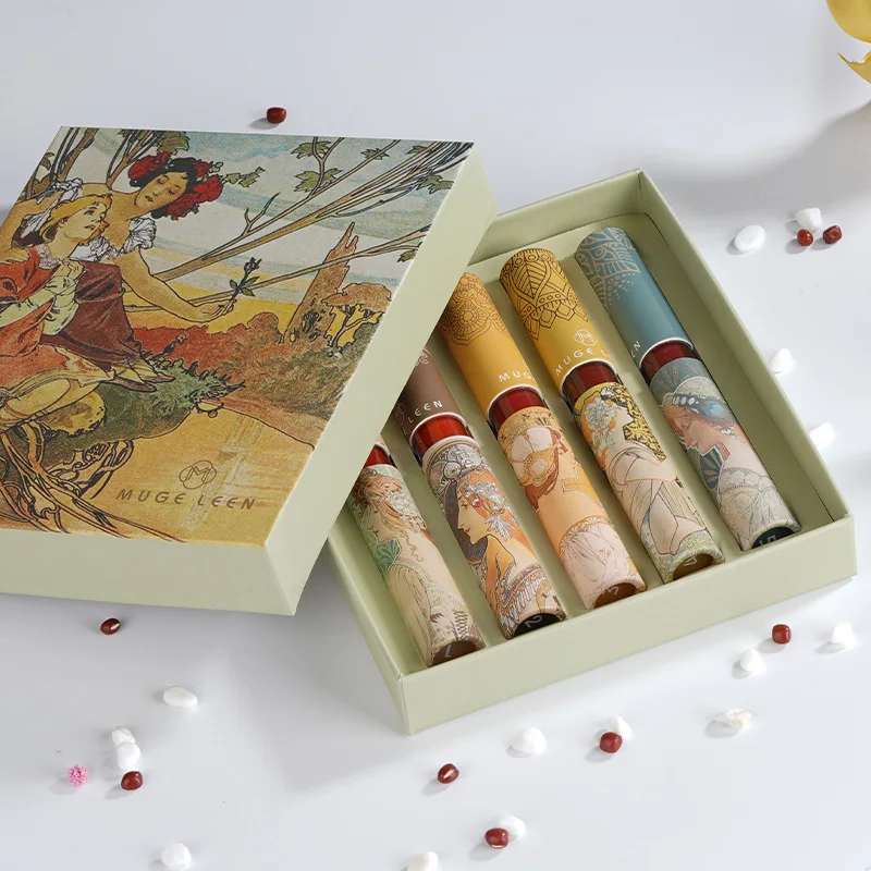 

Air Lip Glaze Student Lipstick Set Box Niche Not Easy to Fade 5 Lip Gloss Set
