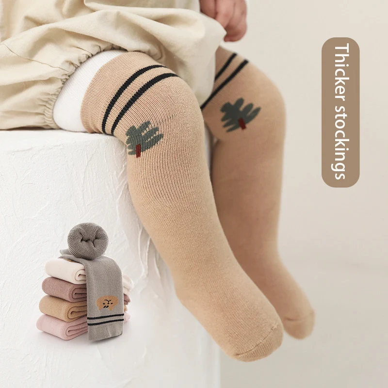 

2023 Newborn Baby Winter Socks Leg Warmer for Girls Boys Autumn Winter Kids Thigh High Sock Cotton Accessories Infant Items 0-3Y