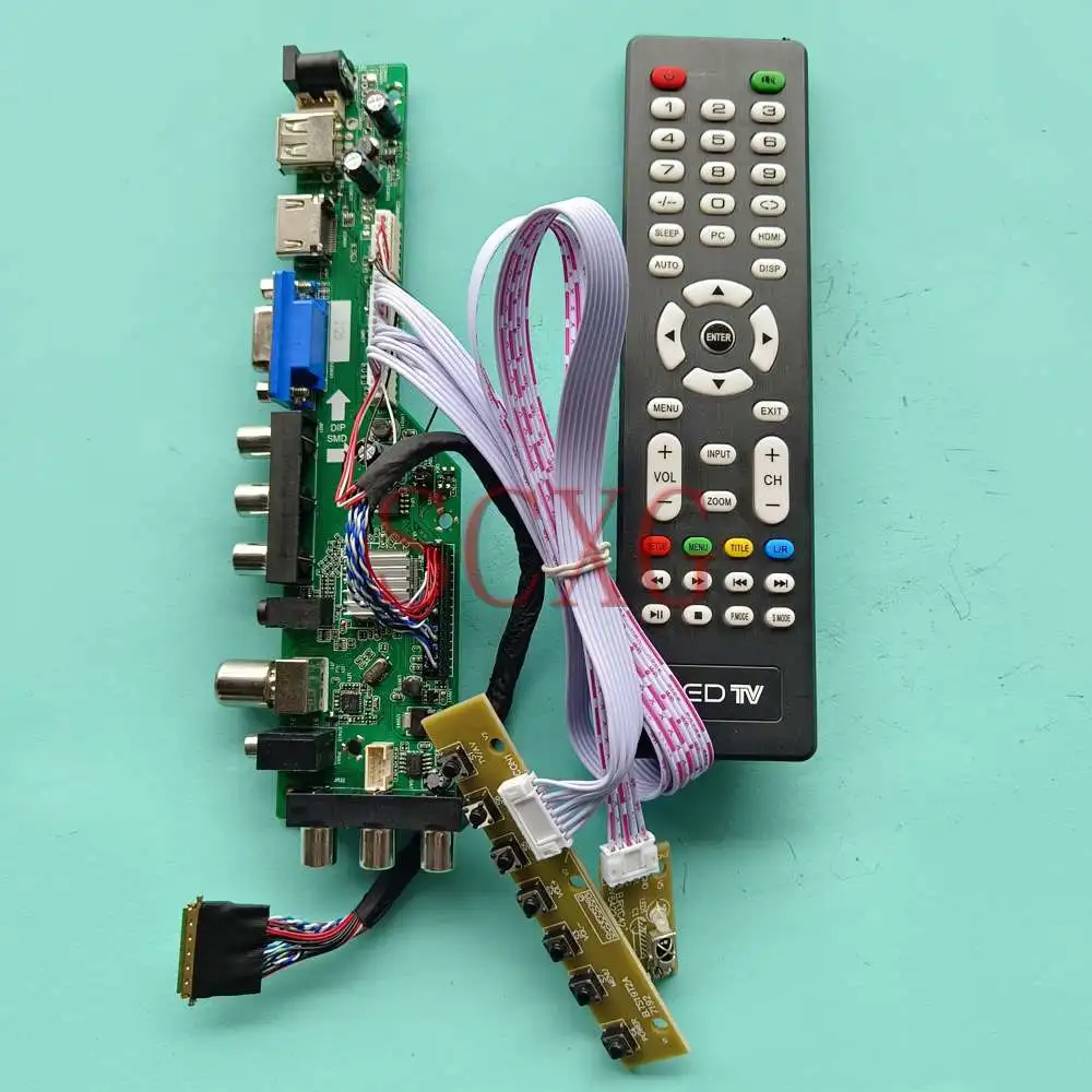 

Плата управления ЖК-дисплеем Fit B156HW01 V3, 40 контактов, LVDS 15,6 дюйма, 1920, 1080, цифровой сигнал, DVB, VGA, HDMI, совместимая с USB, светодиодный Светодиодная ...