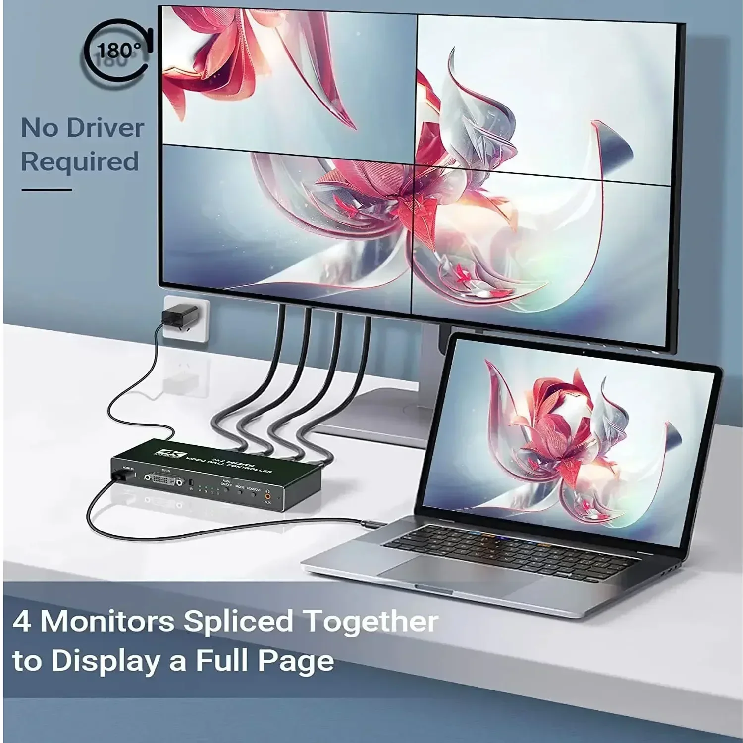 Контроллер видеостены 4K 3x3 1x2 1x3 1x4 2x3 2X4 2X2 Контроллер видеостены HDMI Многоэкранный процессор для сращивания ТВ Сварщик (art.: 3920cc8fcea24) - 3920cc8fcea24