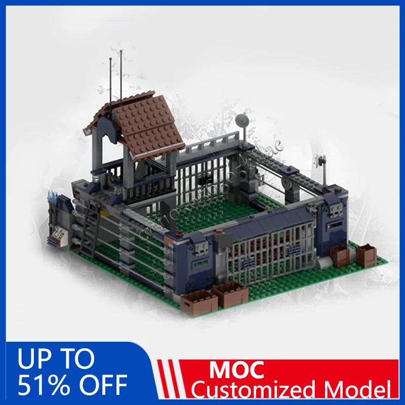 Фото 441 шт., строительный динозавр, паддок, дилофозавр, ручка для разведения, MOC, модульный строительный блок, сделай сам, игрушка на день рождения, подарок №1