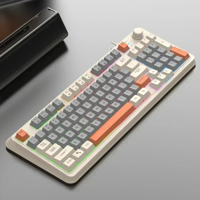 Оригинальная проводная клавиатура XUNFOX K82 RGB Light E-sport игровая и мышь набор