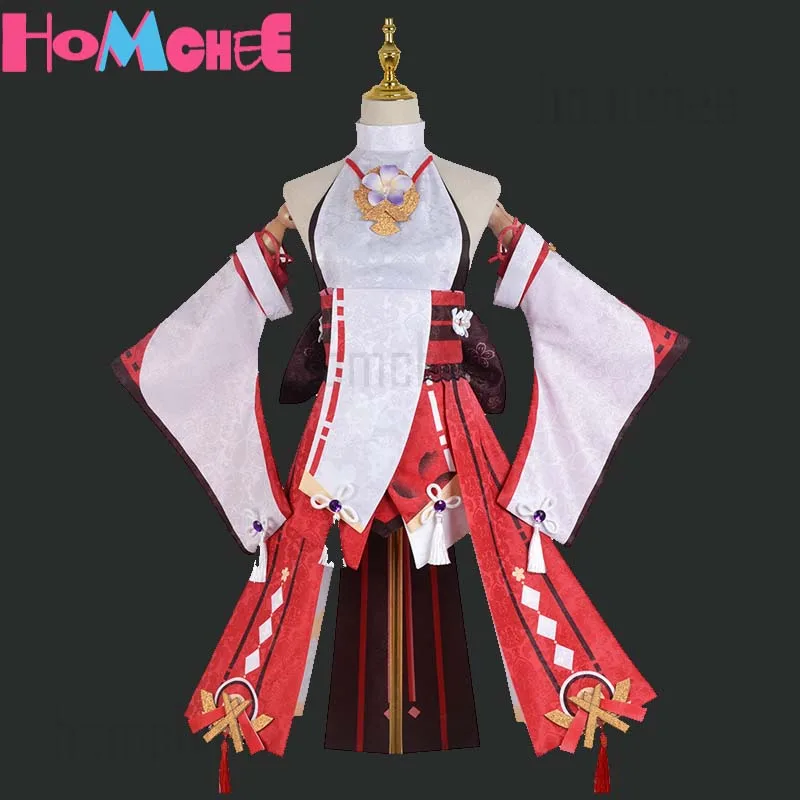 

Парик HomChee COS Game Genshin Impact Yae Miko костюмы для косплея, головной убор, хвост Guuji Yae, косплей для Genshin