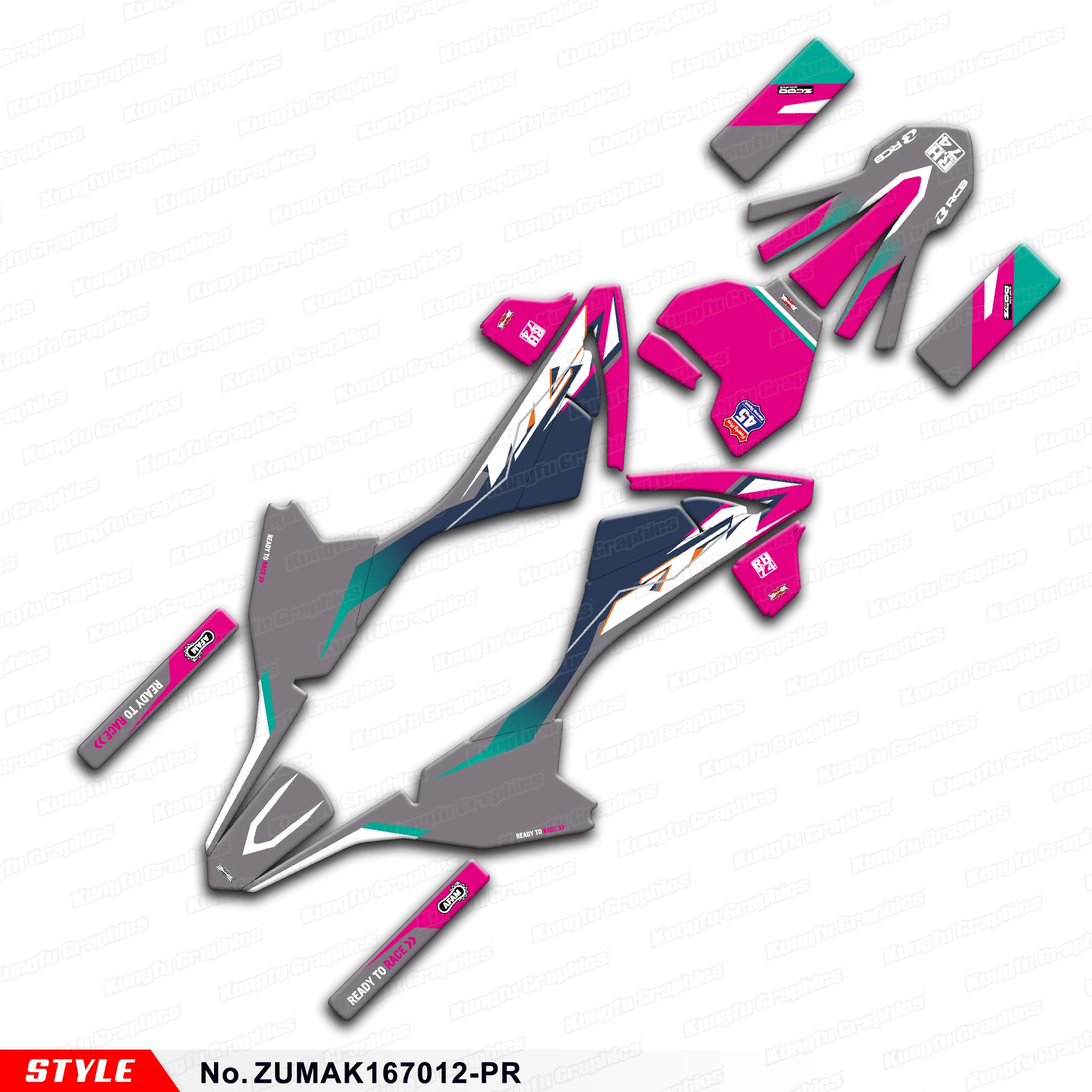 JY RACING Racing Graphics Wrap Design для ZUUMAV K1 50 60 70 детский мини-байк протектор ZUMAK 167012 -ПР