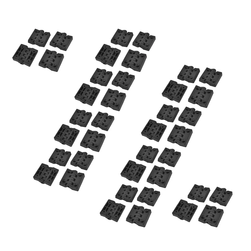 

40 Pieces Hinges For Cabinet Doors, Made Of Plastic, Reinforced, 40 X 40 Mm