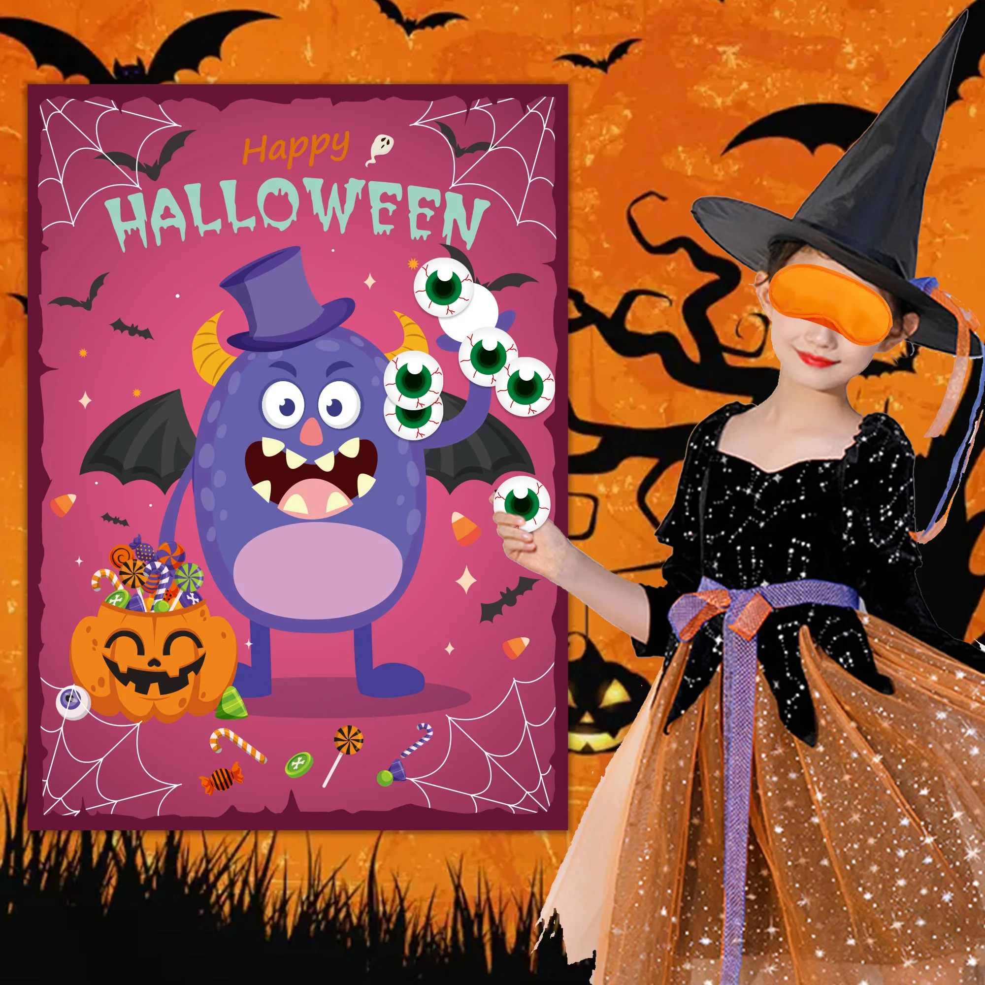 Плакат Для Вечеринки Хэллоуина Атмосфера Украшение Реквизит Мальчиков И Девочек