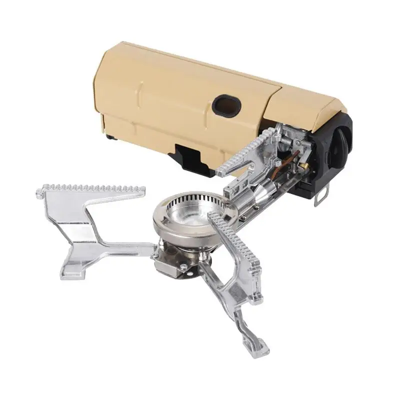 

Foldable Stove 2600W Rocket Stove Camping Equipment For Outdoor Hiking Mountaineering Single Burner Stove With Carrying Space