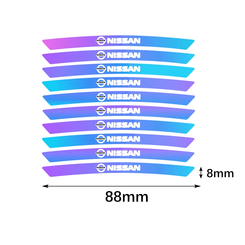 Украшение автомобиля красочные колесные диски светоотражающая наклейка для Nissan