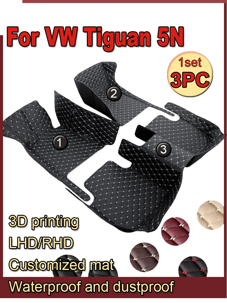 

Автомобильные коврики для VW Volkswagen Tiguan 5N 2009 ~ 2016, прочные коврики, роскошные кожаные коврики, водонепроницаемые коврики, набор автомобильных ...