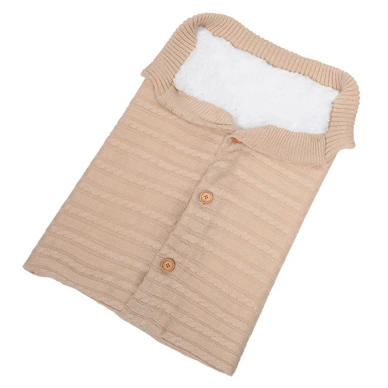 

Baby Sleeping Blanket Soft Thick Wool Knitted Stroller Wrapped Baby Accessories Blanket Unisex