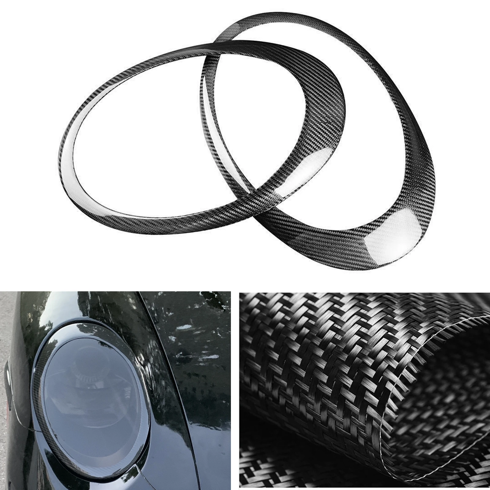 

Передняя фара из углеродного волокна, лицевая панель, крышка, полоса, крышка фары для Porsche 911 997 GT2 GTS GT3 2005 2006 2007 2008 2009 2010