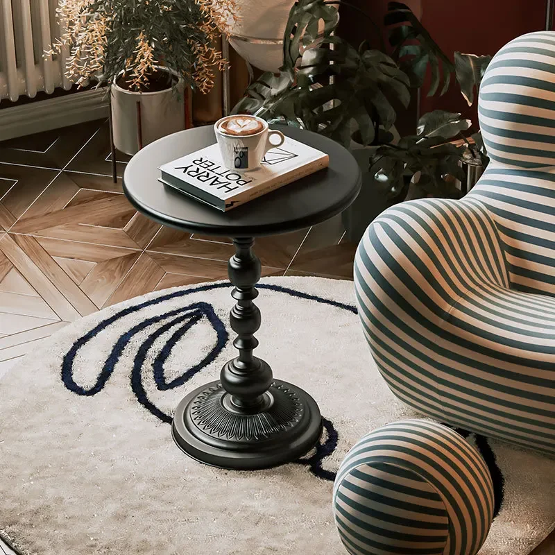 Скандинавский Железный маленький круглый стол в стиле ретро