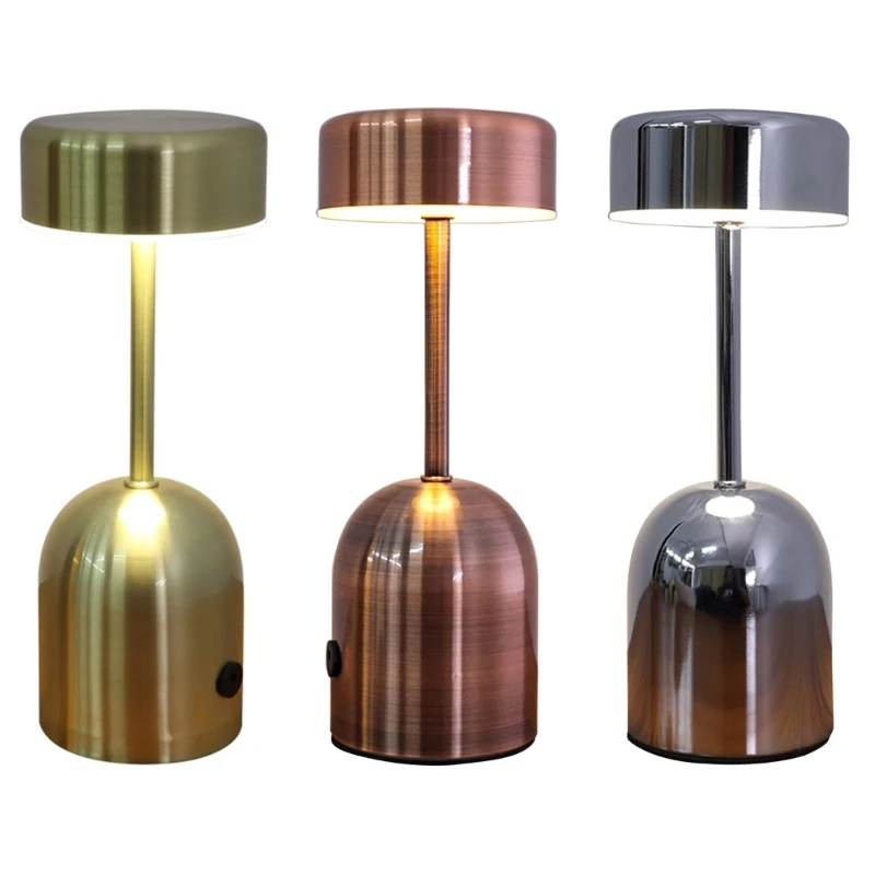 

Портативная Светодиодная настольная лампа с сенсорным датчиком, светильник в виде грибов, регулируемая яркость, перезаряжаемый настольный...