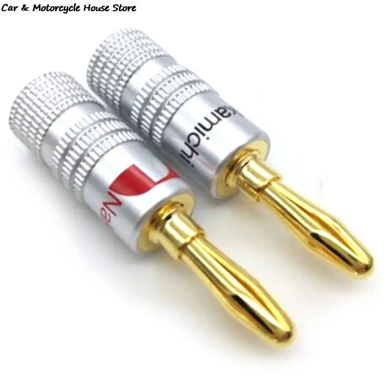 

10Pcs Nakamichi Gold Plated Copper Speaker Banana Plug Male Connector new