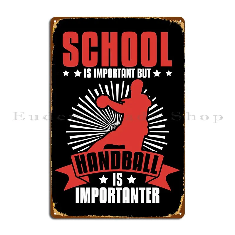 

Handball Player School Metal Plaque Mural Wall Decor Designing Create Cinema Tin Sign Poster