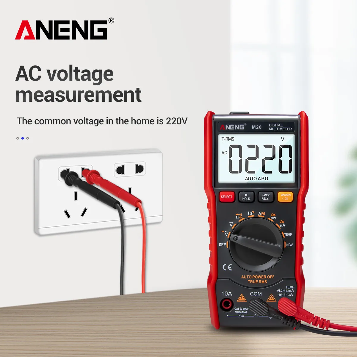 

ANENG M20 Digital Multimeter 6000 Counts Tester Esrmeter Multimetro Analogico Digital Profissional with Backlight AC/DC Ammeter